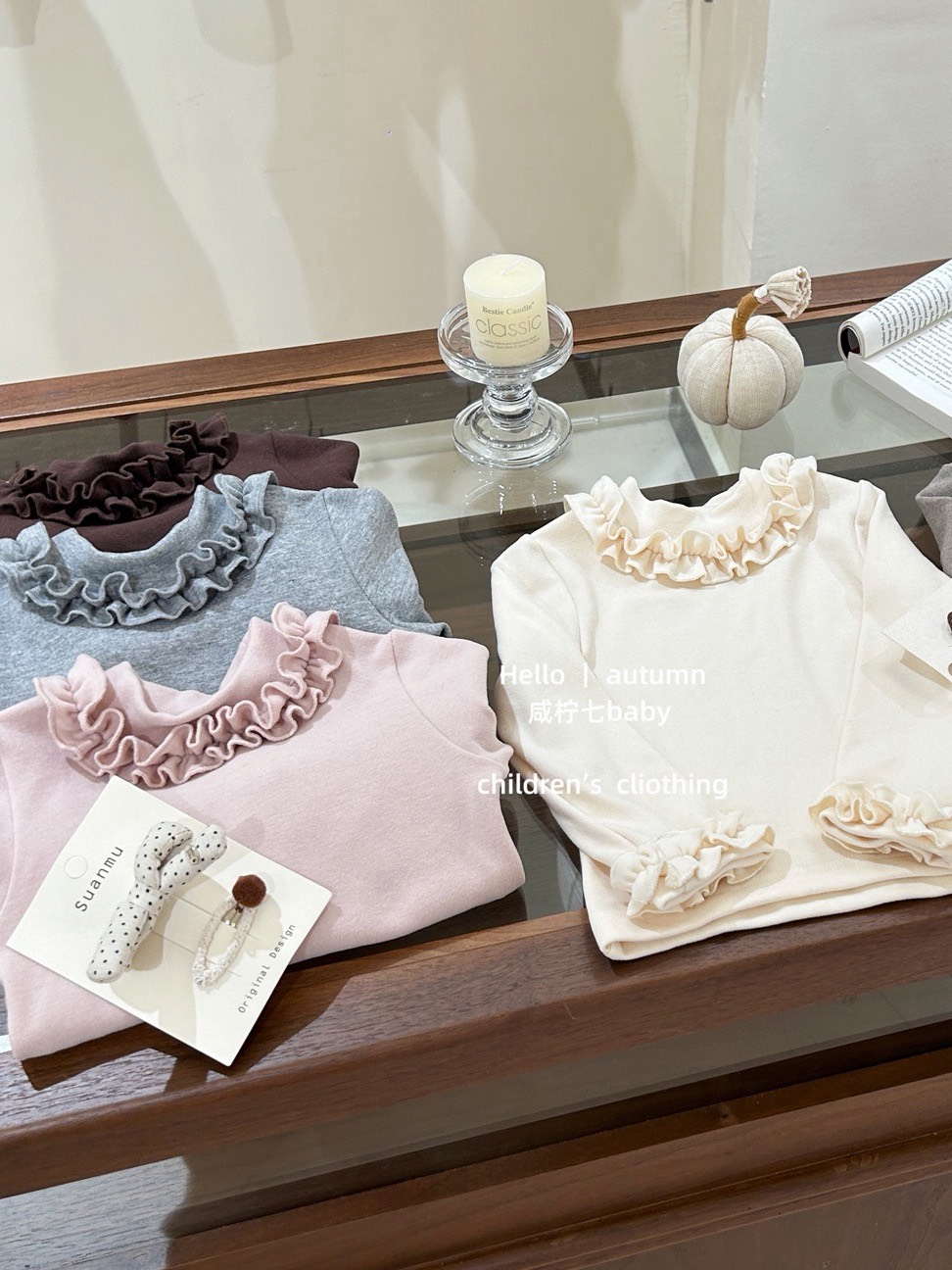 秋冬磨毛發熱內搭上衣