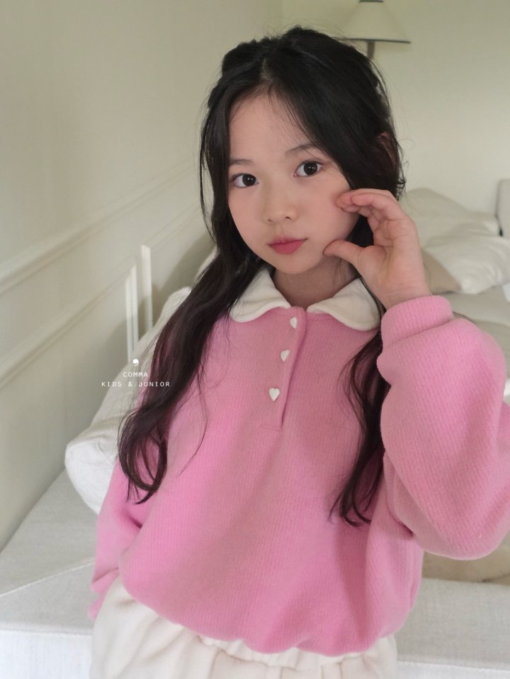 50649翻領愛心釦上衣(兩色) 50649翻領愛心釦上衣(兩色)