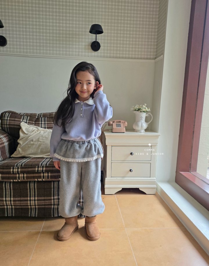 50649翻領愛心釦上衣(兩色)