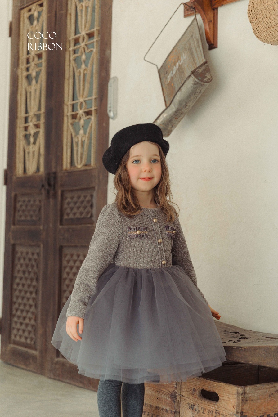 10901黑灰貴族洋裝