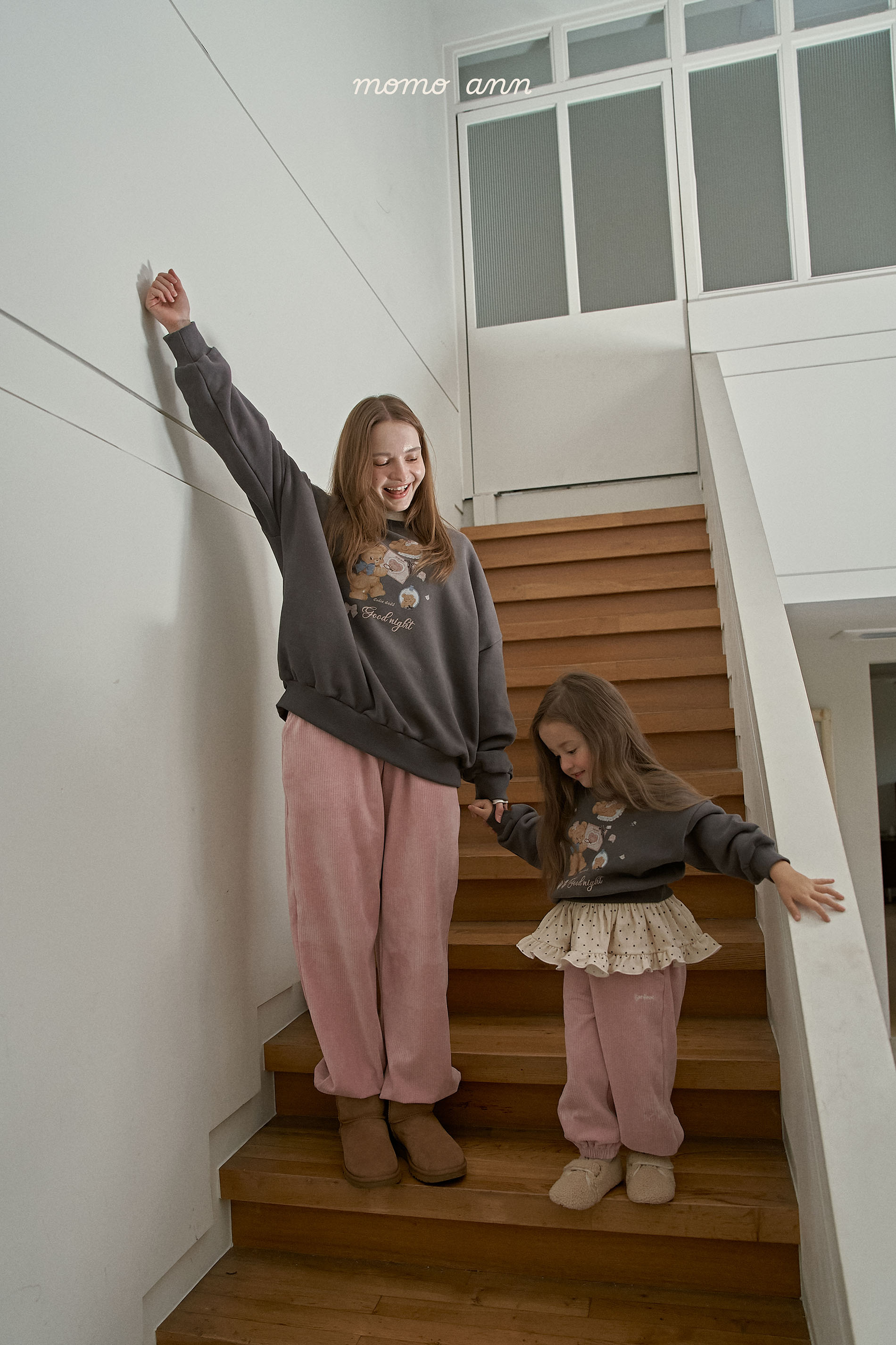 25411媽媽的黑灰小熊上衣