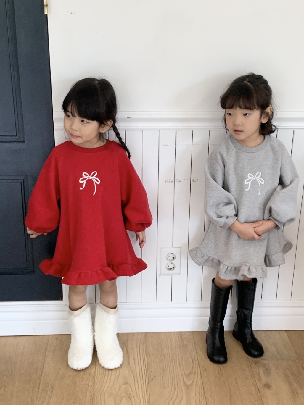 11218蝴蝶結連身裙(兩色)