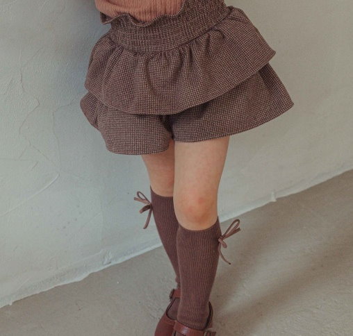 10913格子蛋糕褲裙(三色)