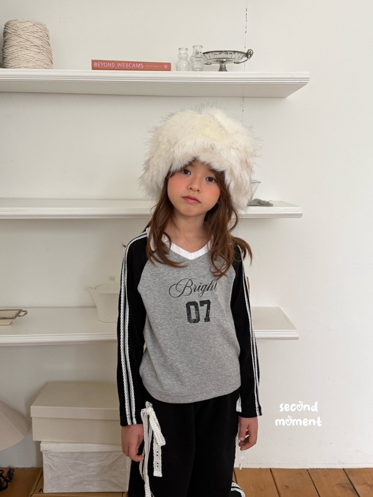 117708翻領數字上衣(兩色)