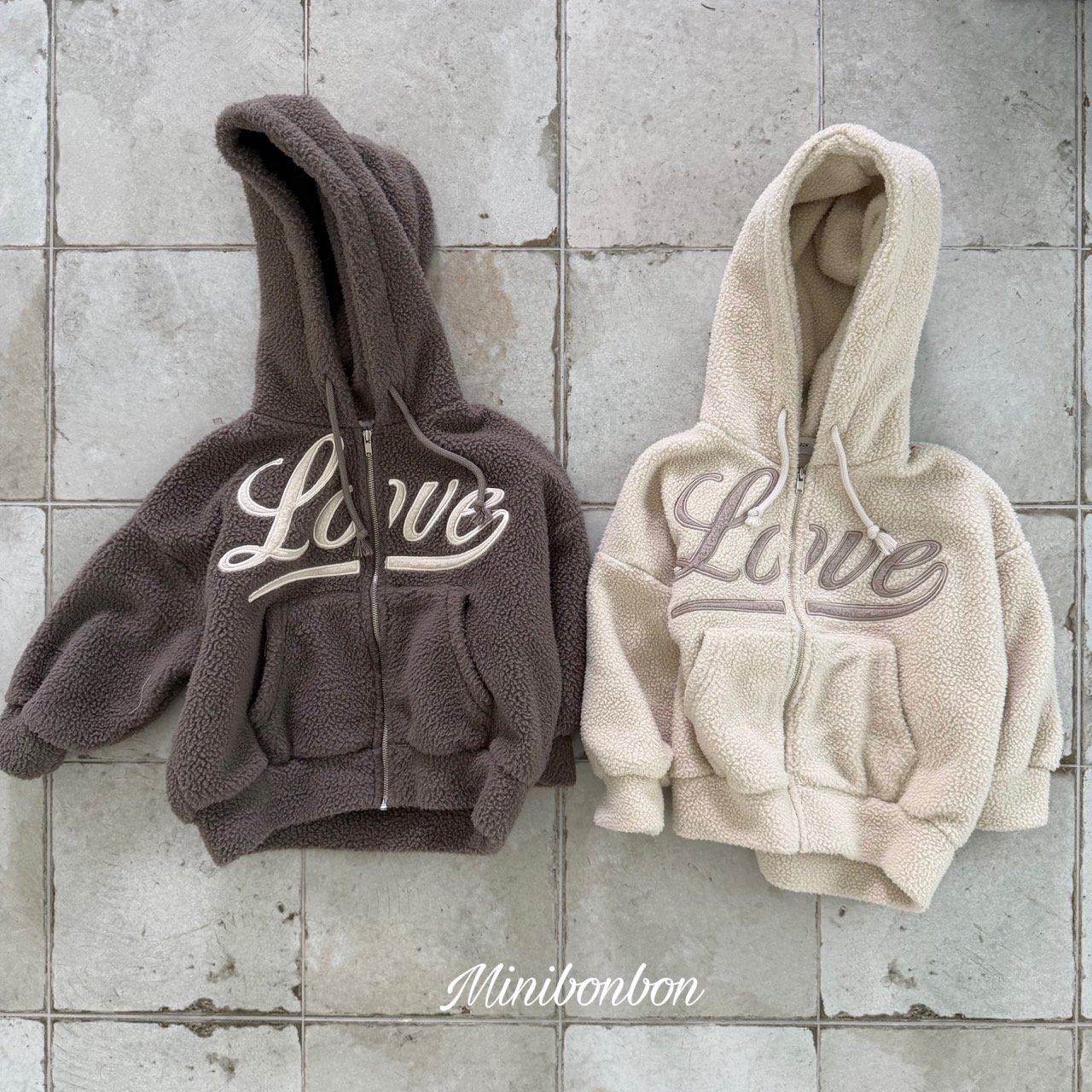 46802親子英文連帽外套(兩色)