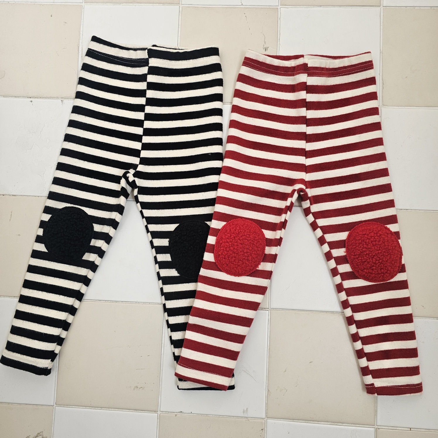 38913條紋補丁內搭褲(兩色)