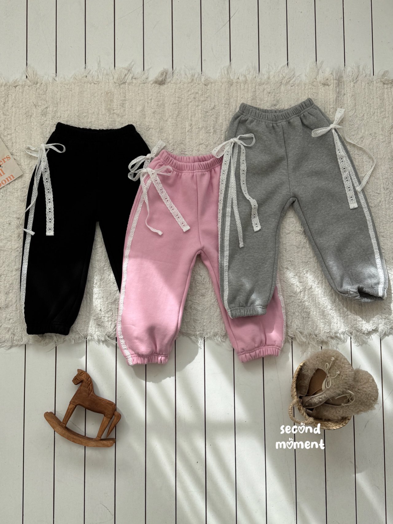 117723蝴蝶結束口褲(三色)