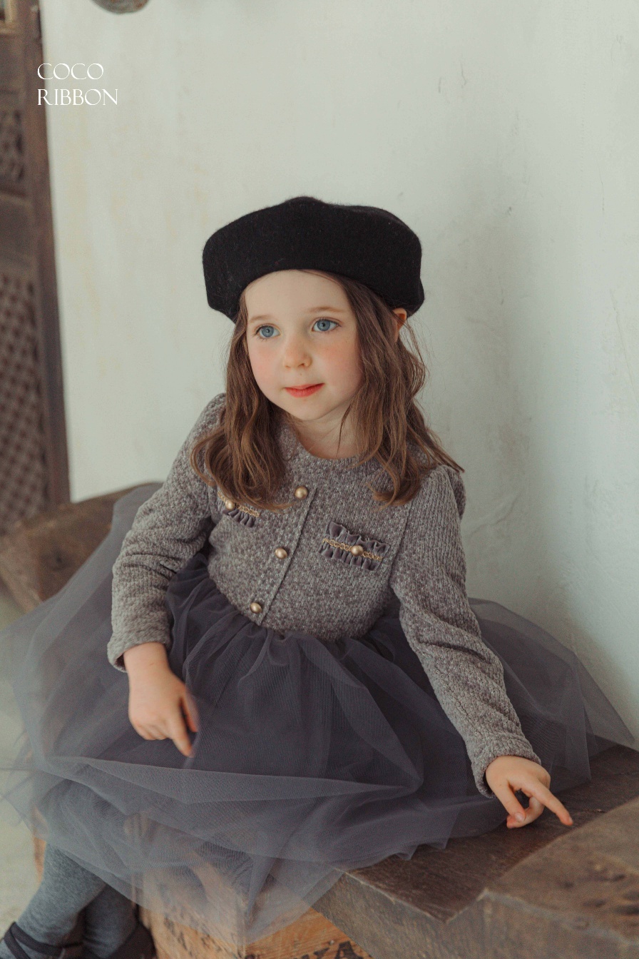 10901黑灰貴族洋裝