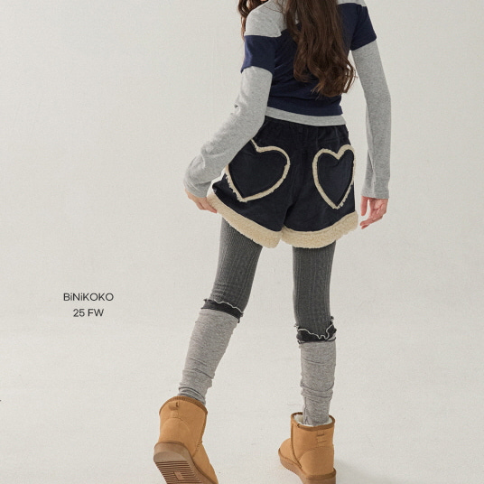 94325愛心毛短褲(兩色)