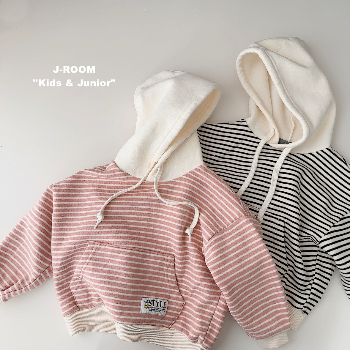 55505連帽條紋上衣(兩色)