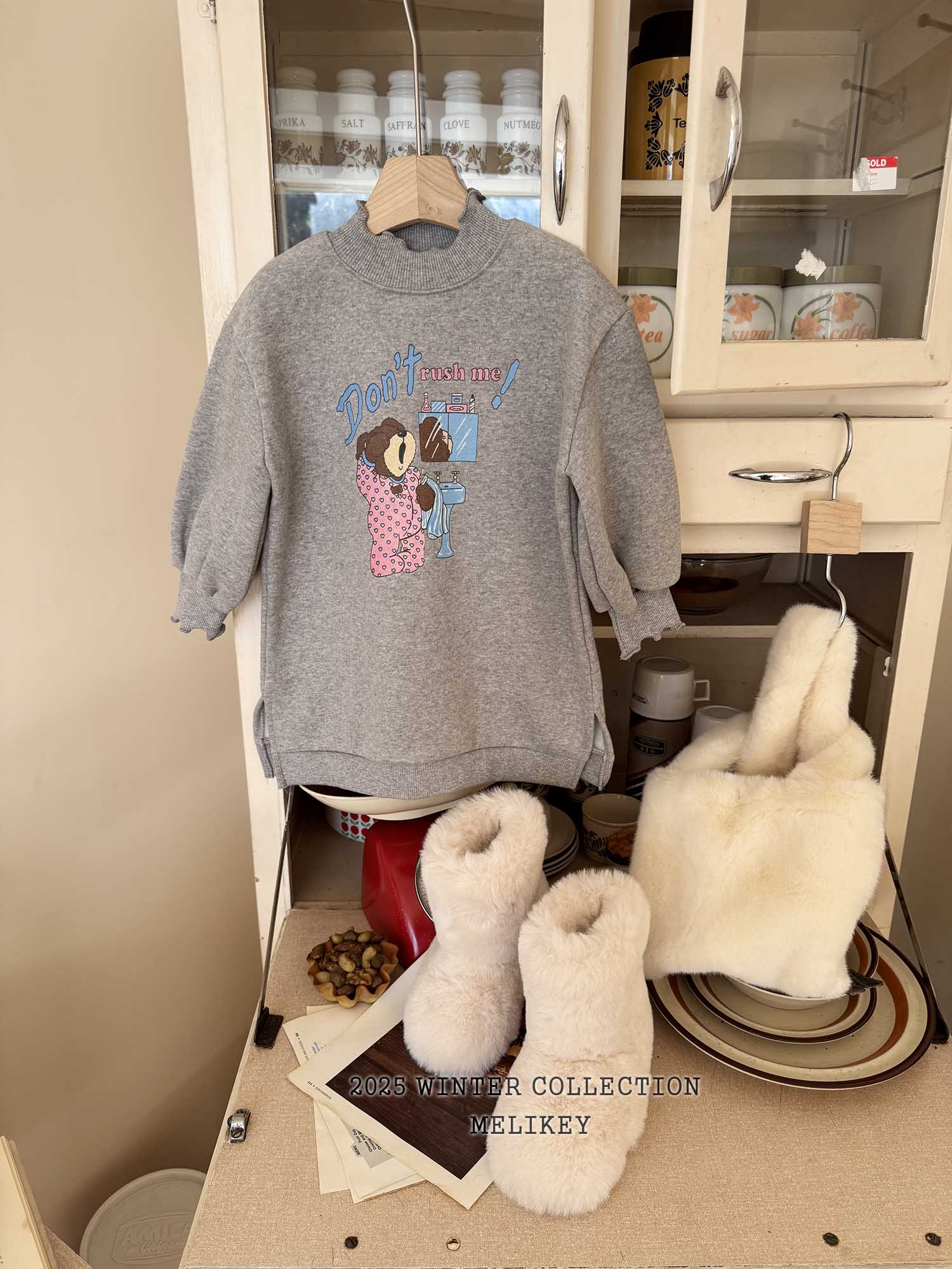 95609愛睏熊連身裙(兩色)