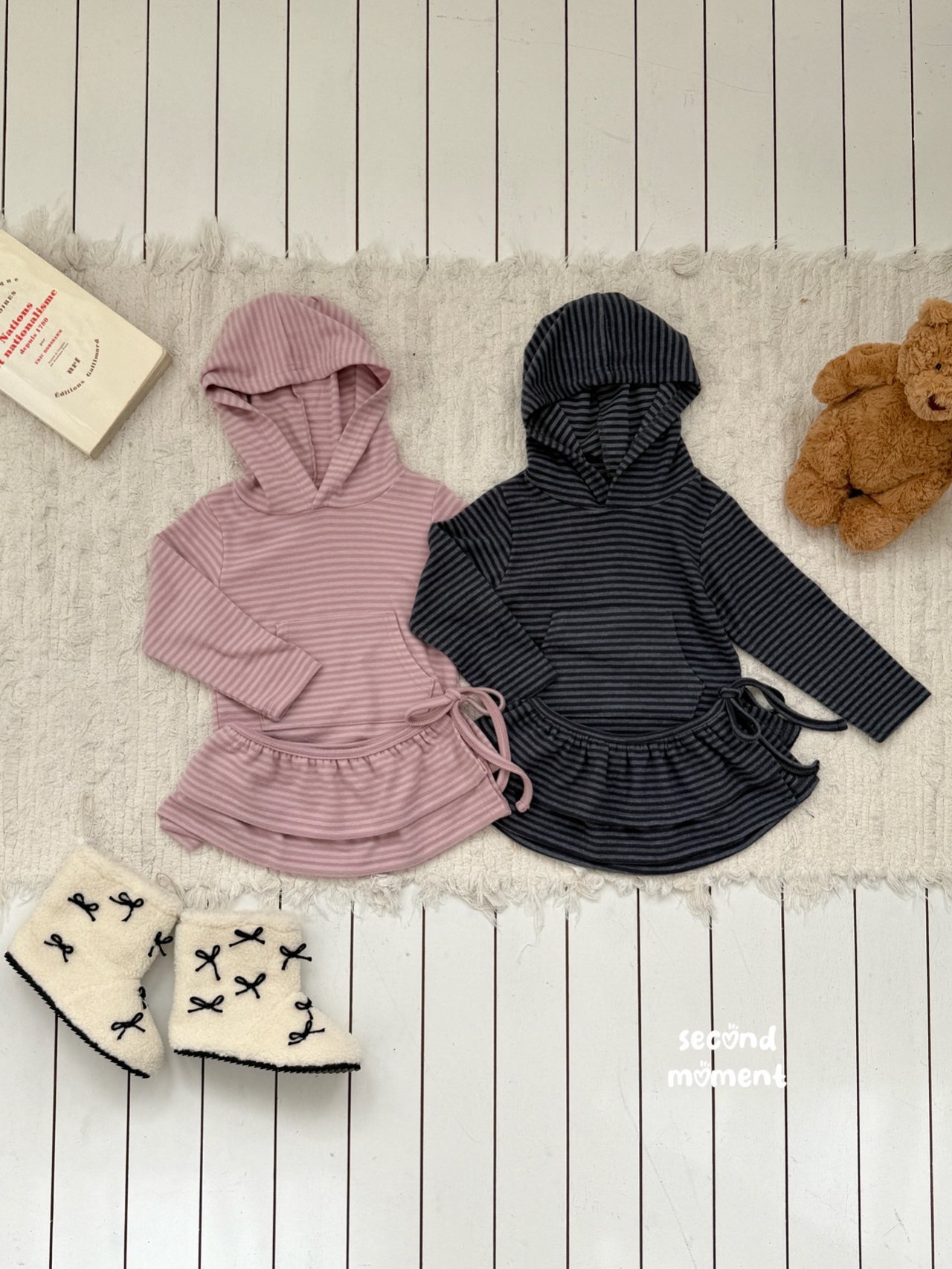 117719連帽條紋上衣(兩色)