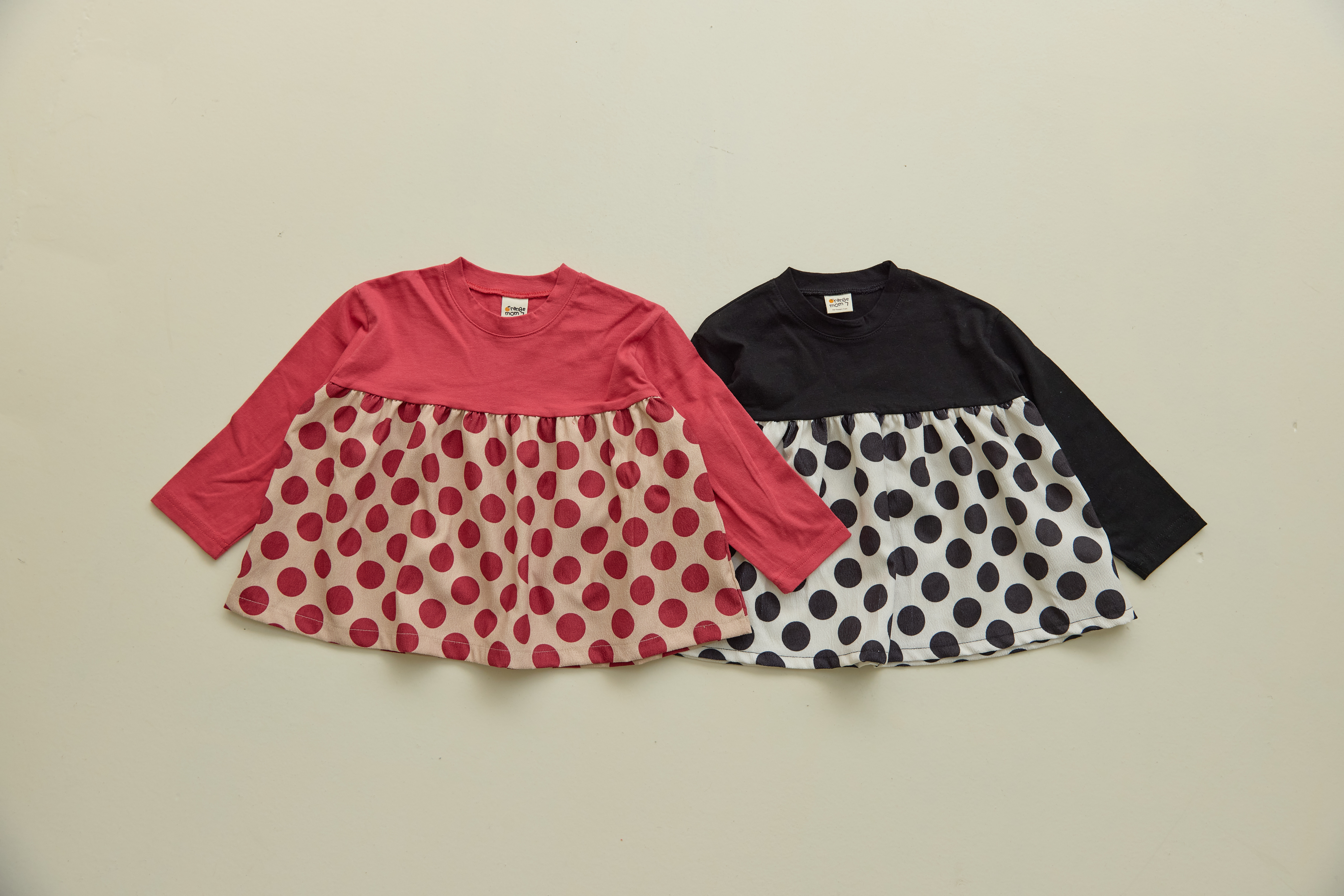 31603拼接點點上衣(兩色)