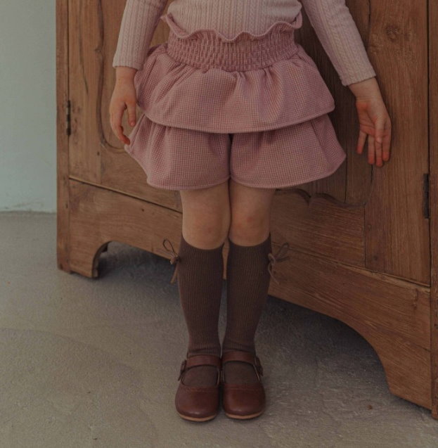 10913格子蛋糕褲裙(三色)