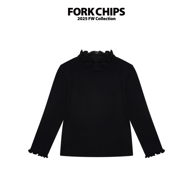 94317捲邊上衣(兩色)