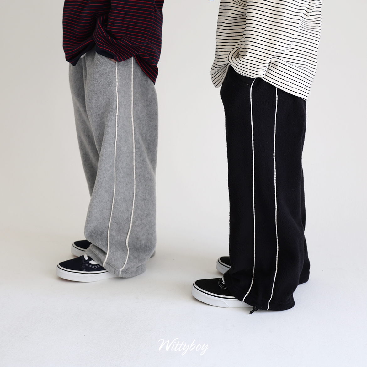 42805側邊線條寬褲(兩色)