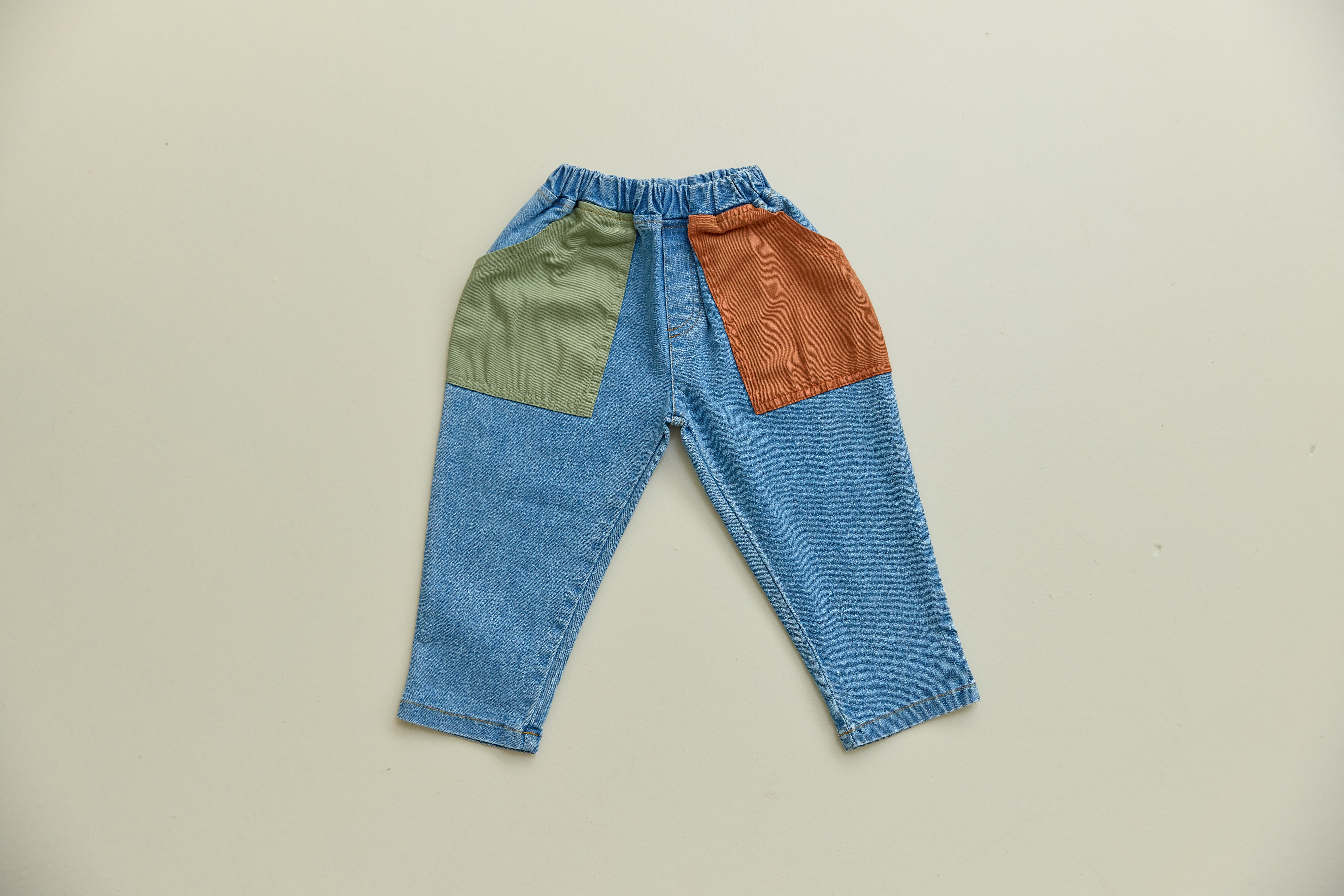 31625彩色口袋牛仔褲