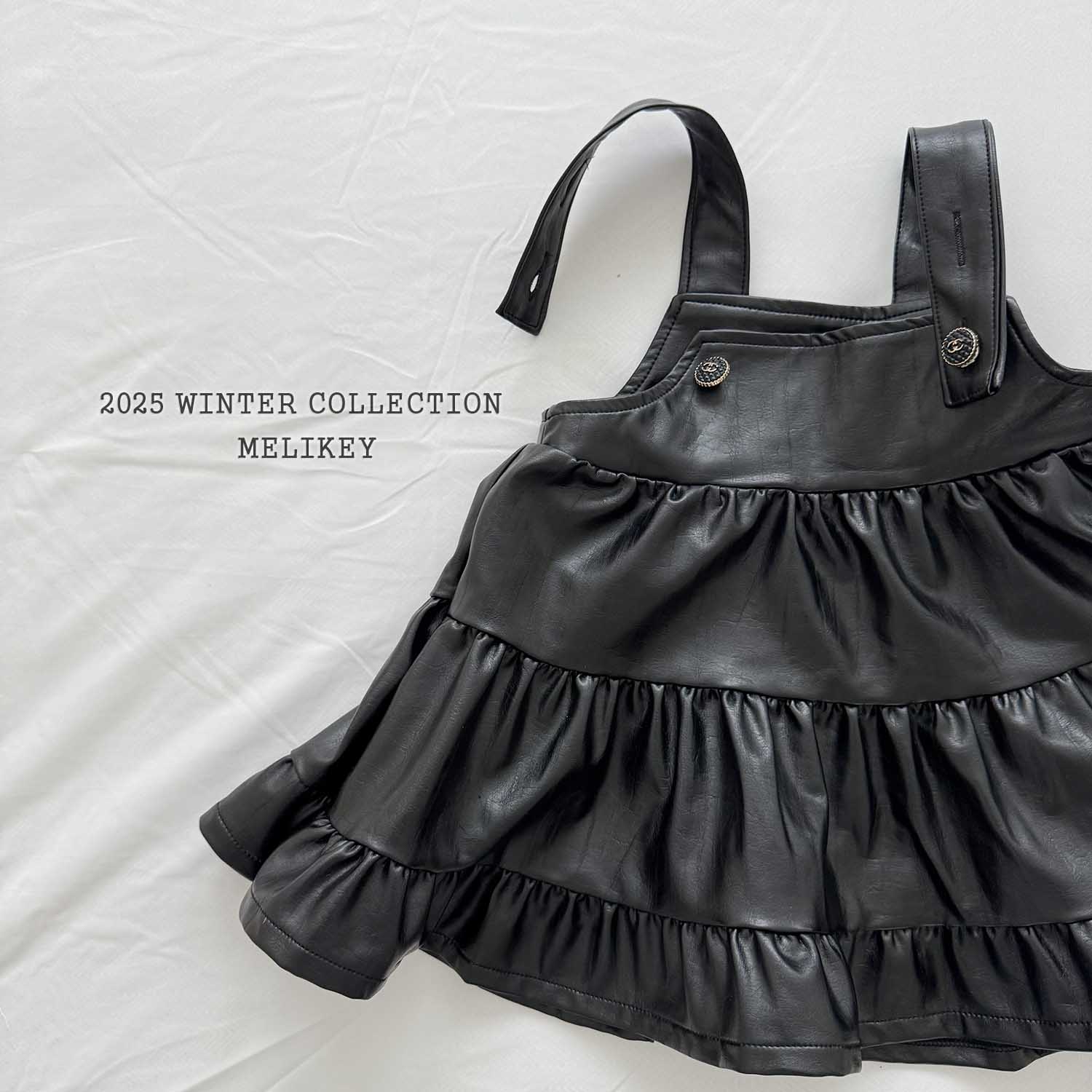 95654皮革背心裙