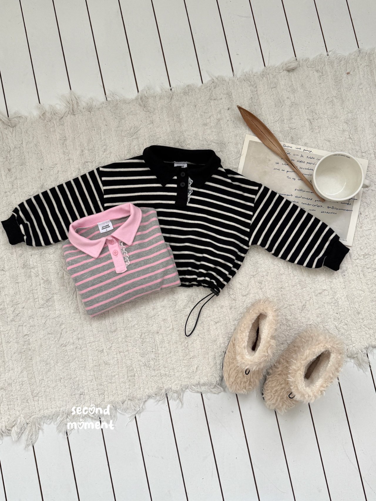 117718翻領條紋上衣(兩色)