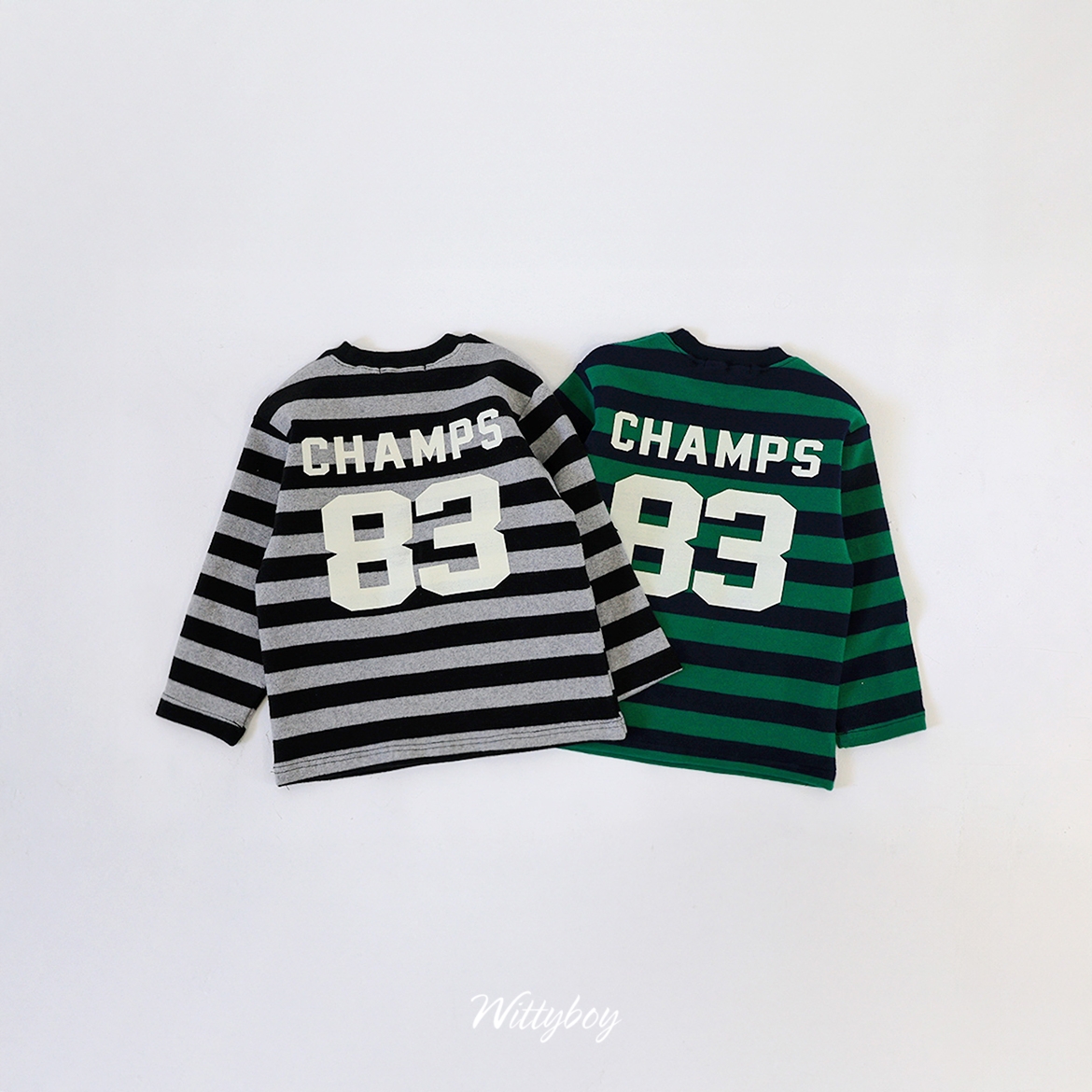 42830數字條紋上衣(兩色)