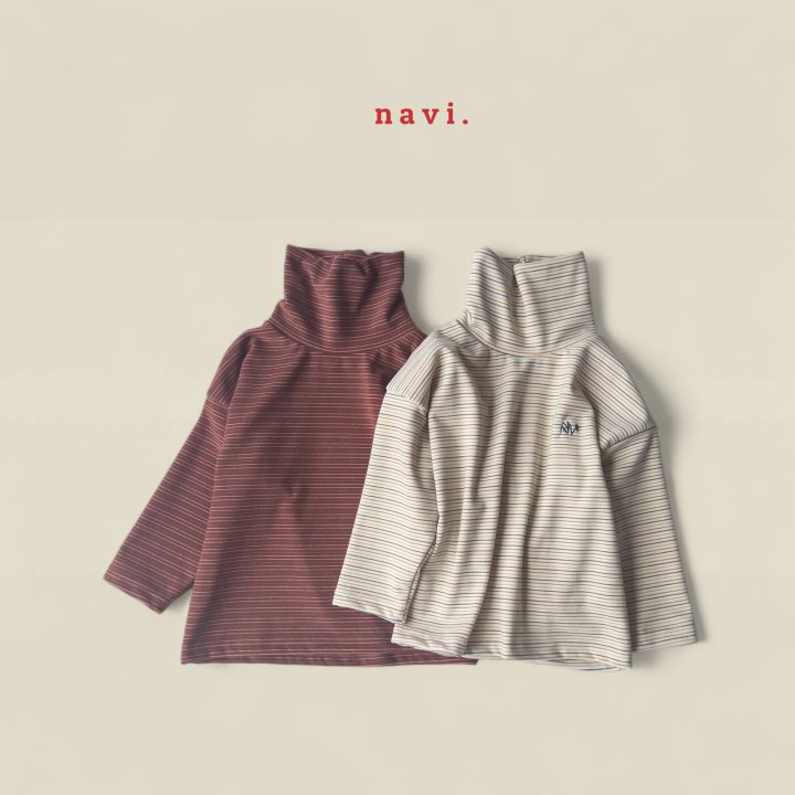 30015高領條紋上衣(兩色)