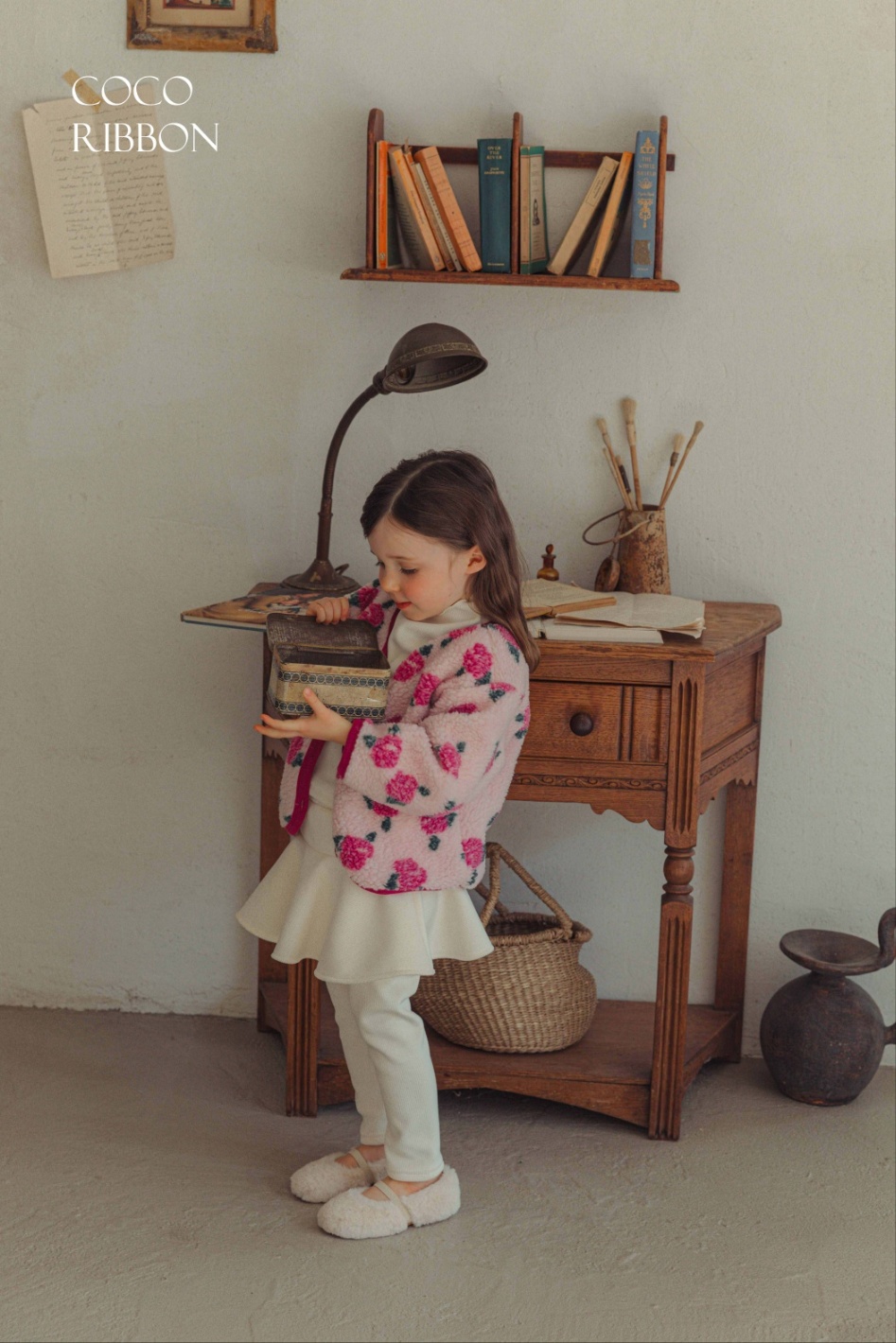 10903桃紅花外套