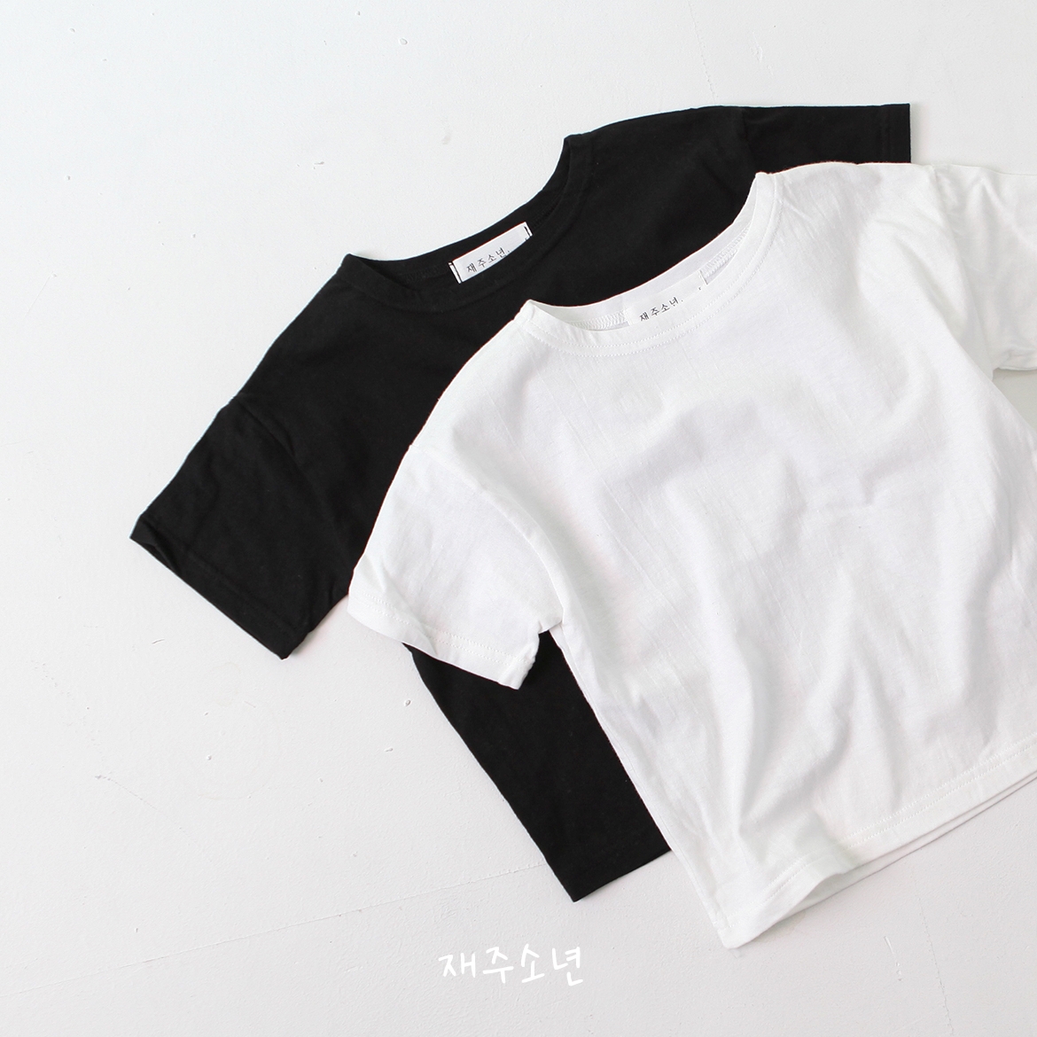 42827黑白短袖上衣(兩色)