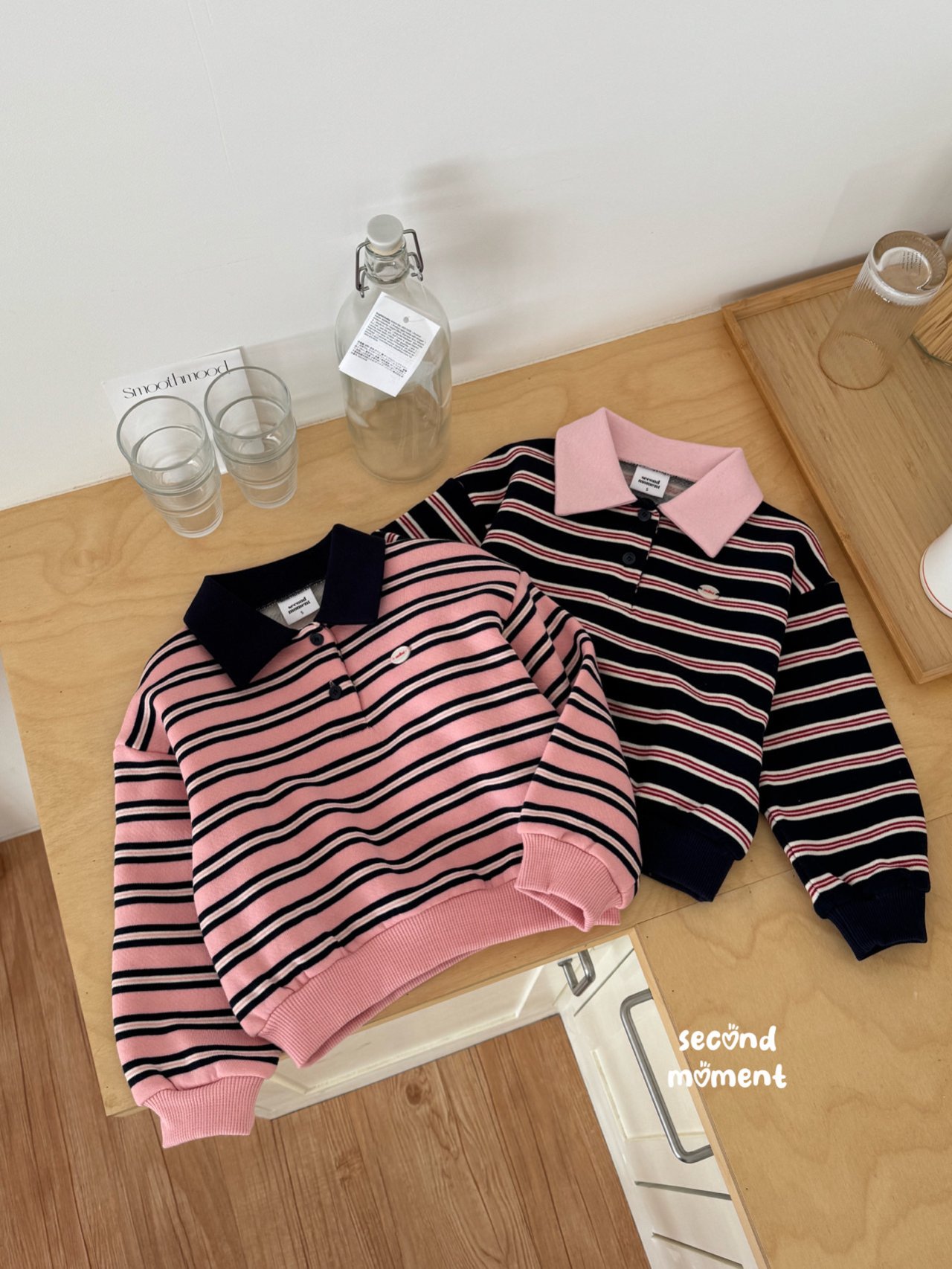 117733翻領條紋上衣(兩色)