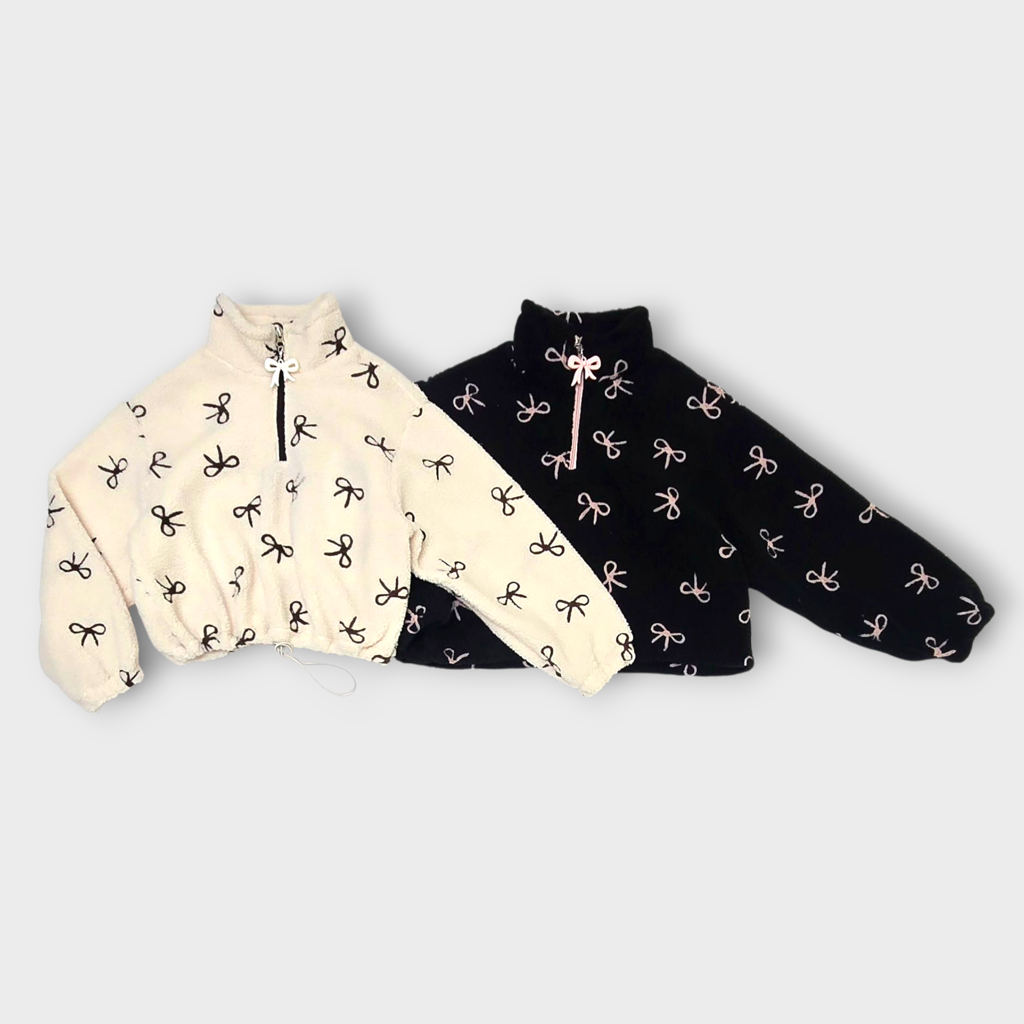 22025蝴蝶結毛上衣(兩色)