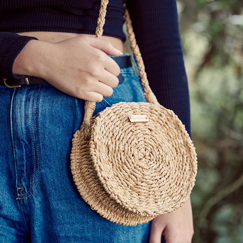 Oya Ocean 迷你草編側背包