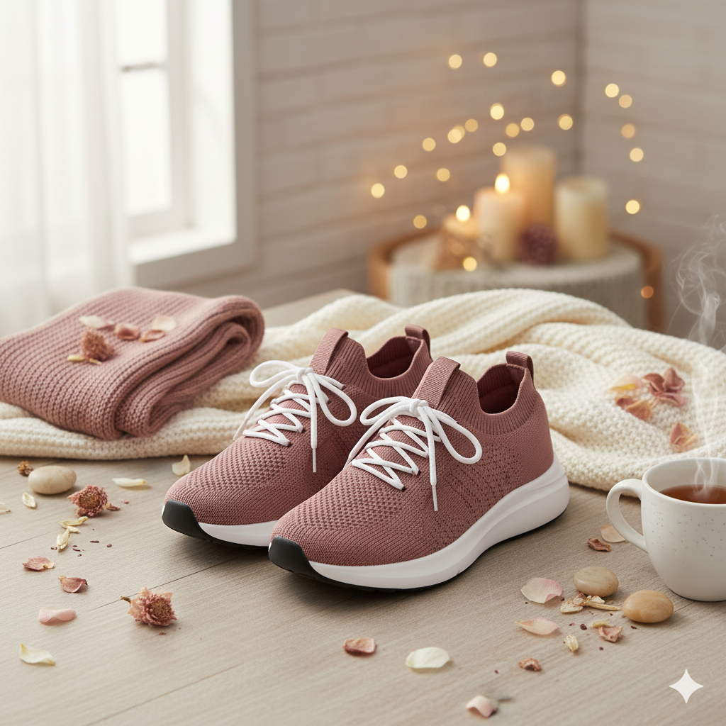 炫彩系列創意運動鞋-玫瑰輕語