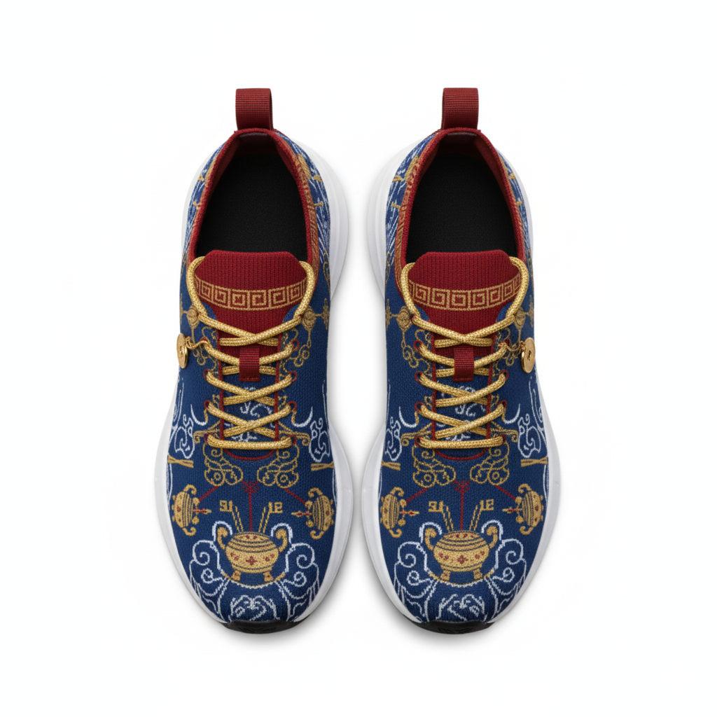 炫彩系列創意運動鞋-鎏金祥瑞