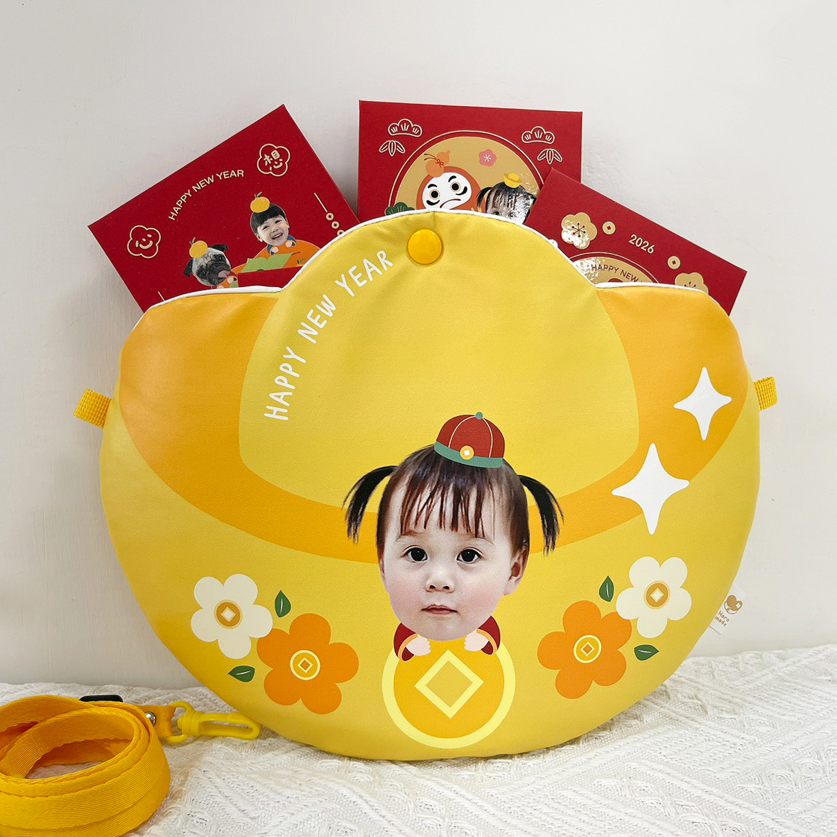 2026馬年客製 ｜皮革元寶包 (紅包收納揹袋)