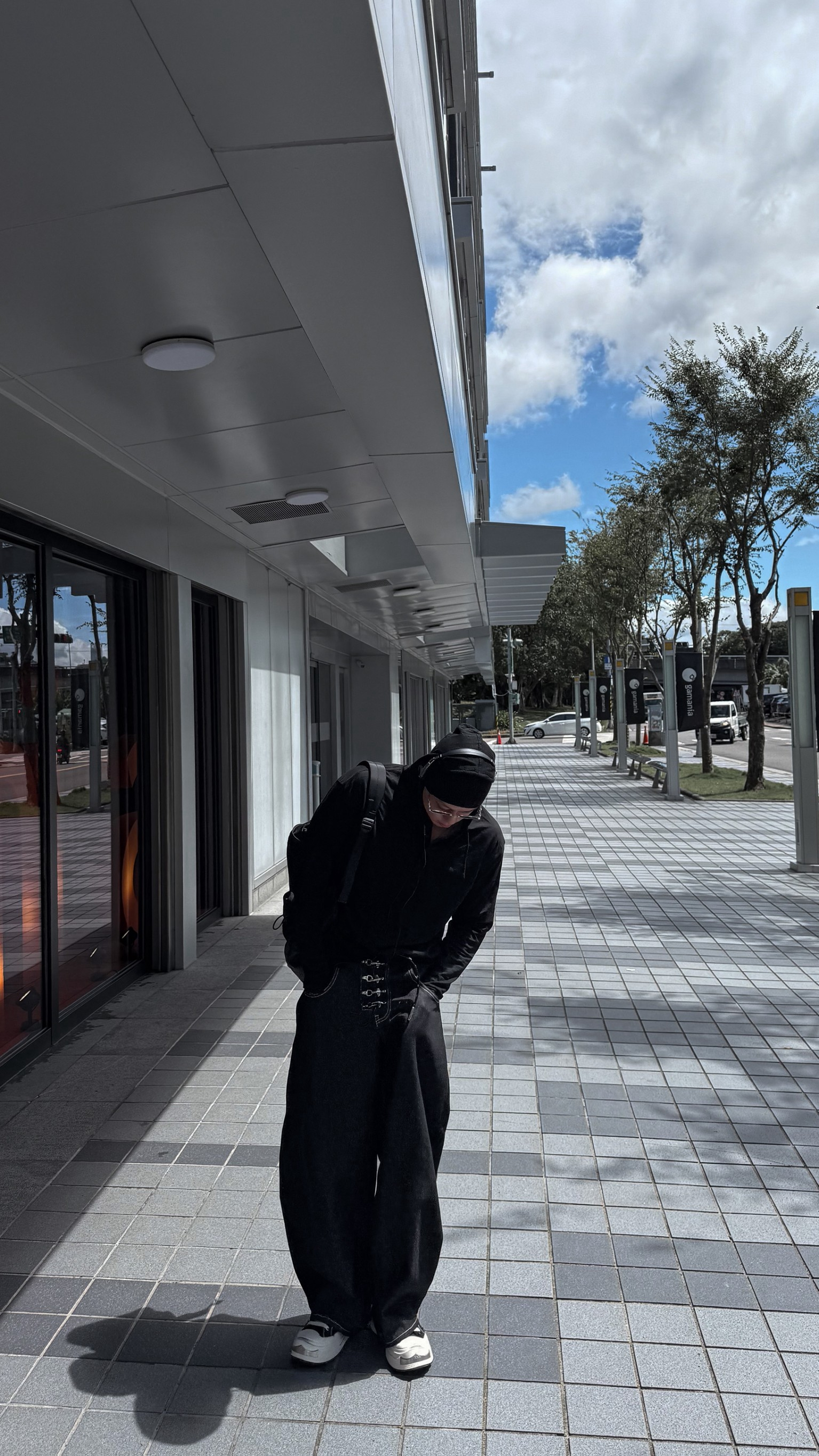 街頭金屬單寧牛仔寬褲4