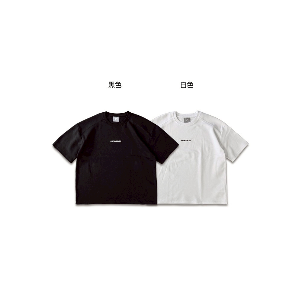 厚磅小英文刺繡寬鬆短TEE15