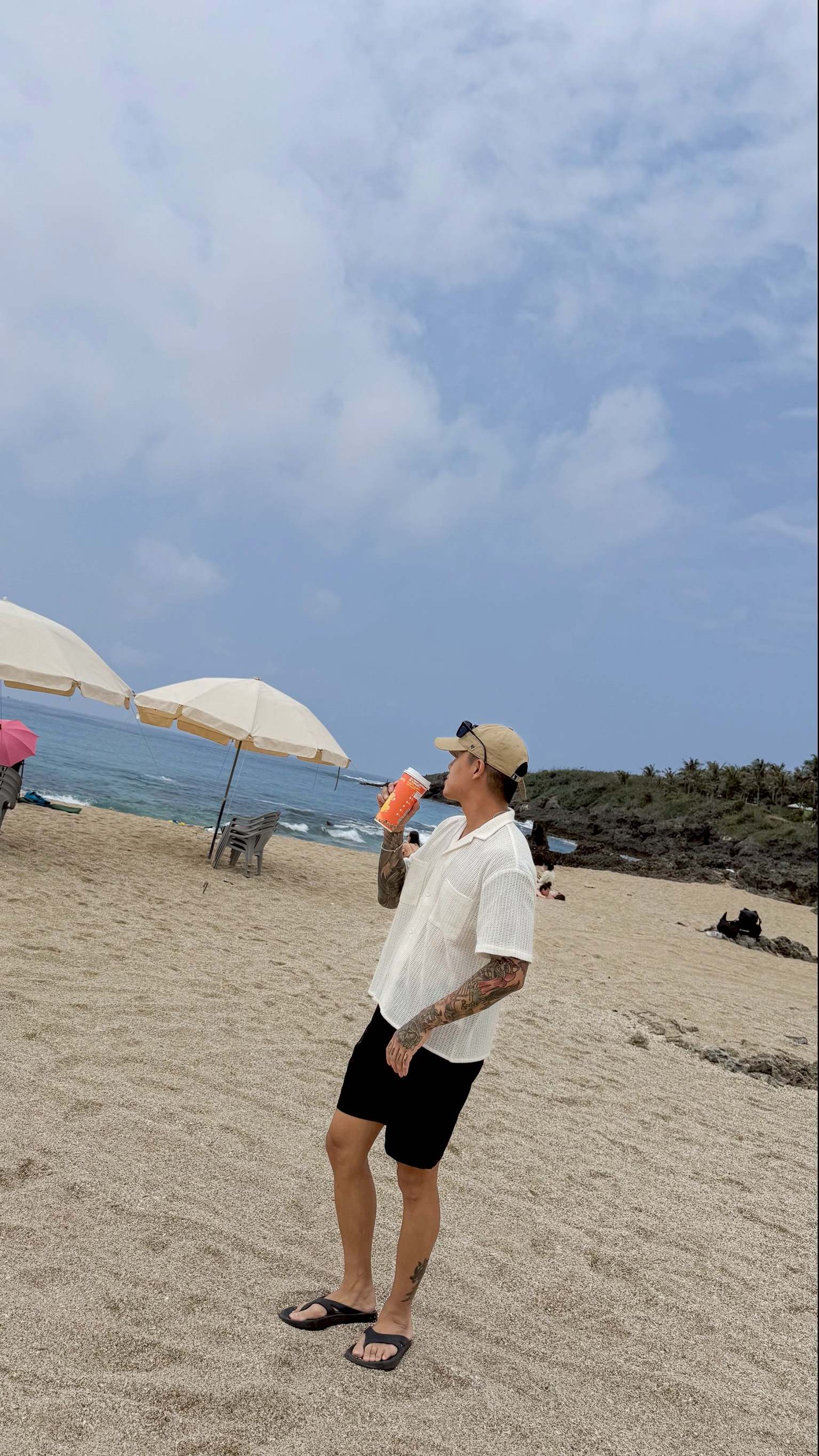 夏季海灘簍空老錢短袖襯衫5