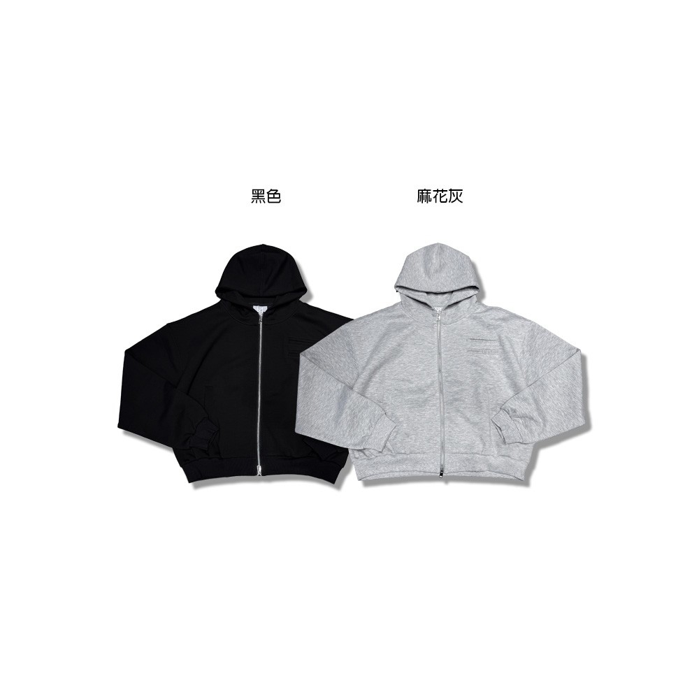 鎧系列抗皺立挺短寬連帽外套17