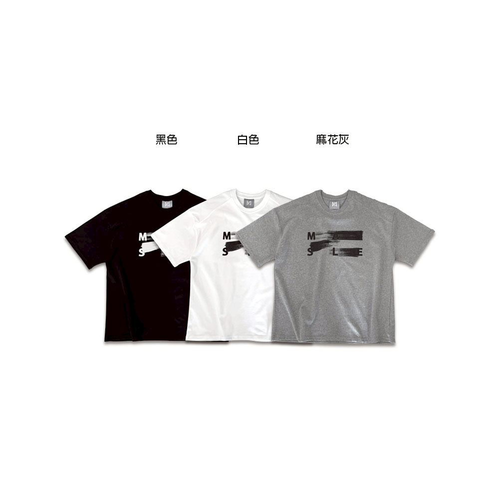 抽象殘影字母寬鬆短TEE13