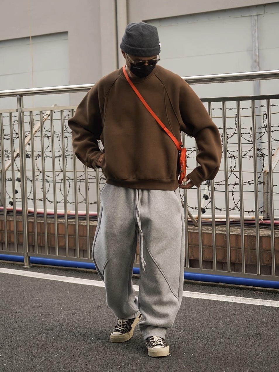 重磅500G寬鬆複合棉解構棉褲3