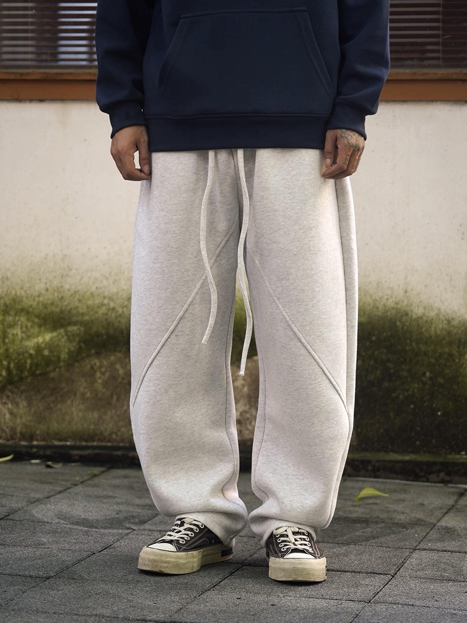 重磅500G寬鬆複合棉解構棉褲8
