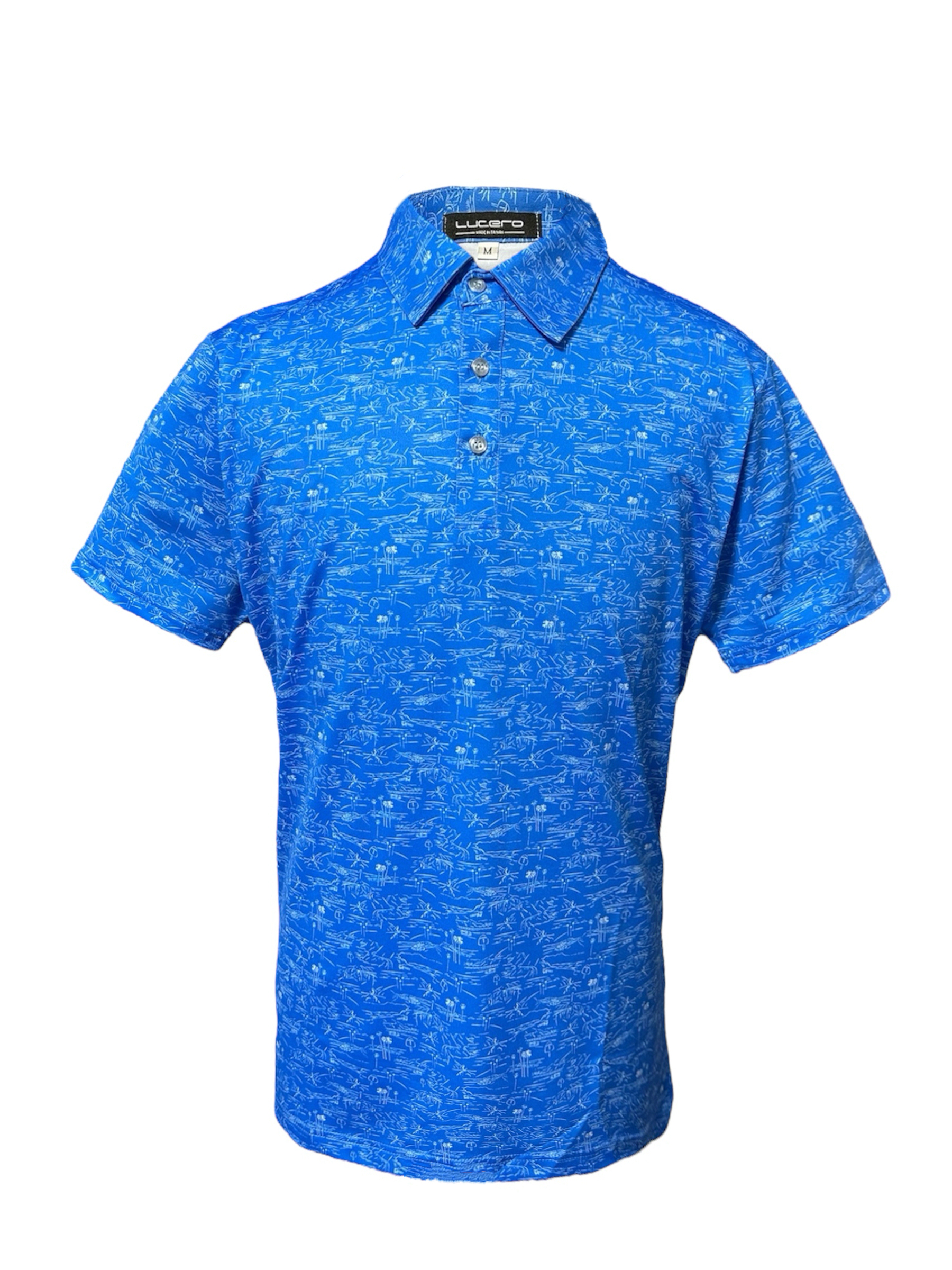 男款｜螢火蟲系列 棕梠樹圖騰印花 短袖POLO衫-男