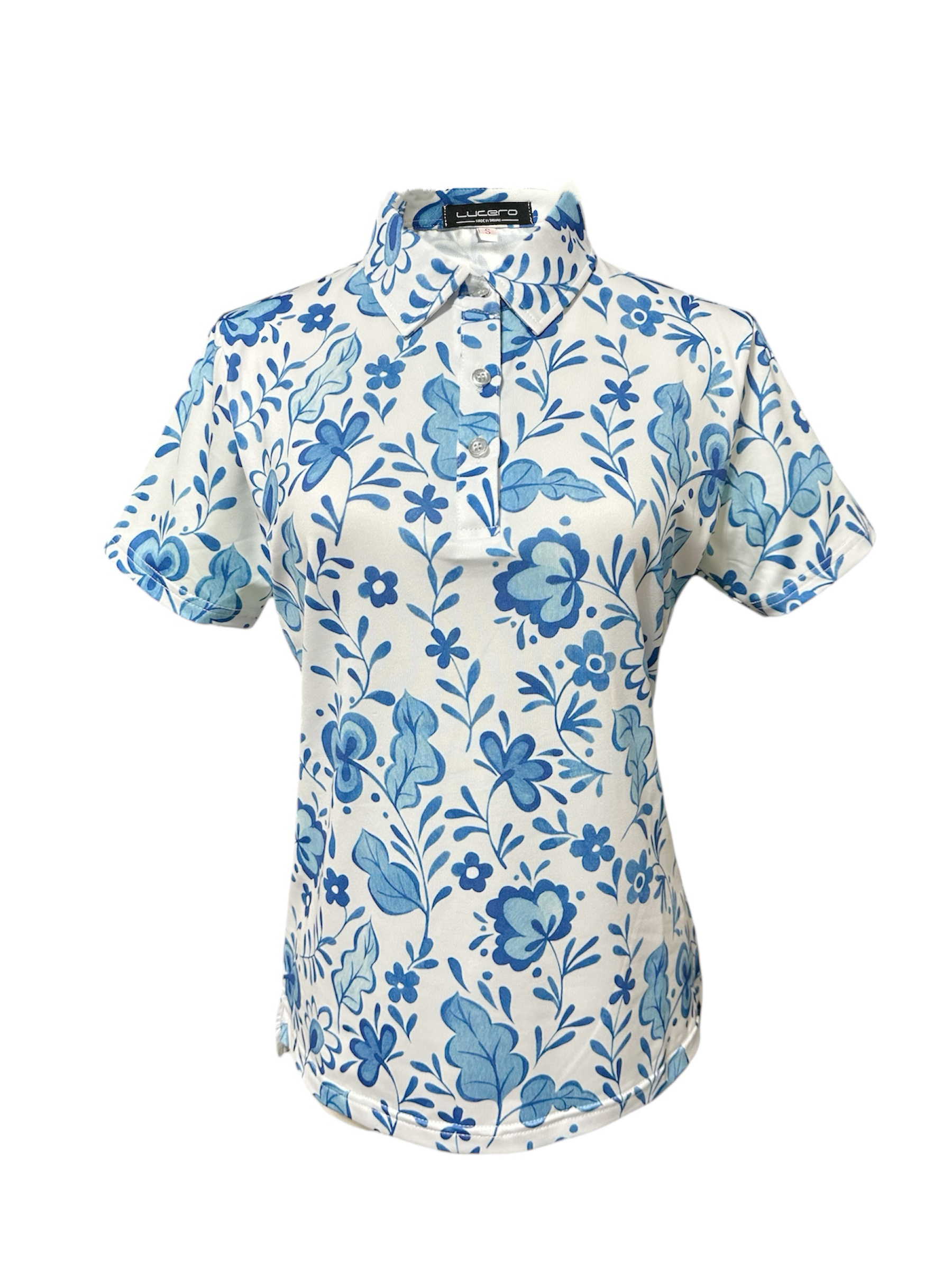 情侶款｜螢火蟲系列 水墨花園印花 短袖POLO衫-女