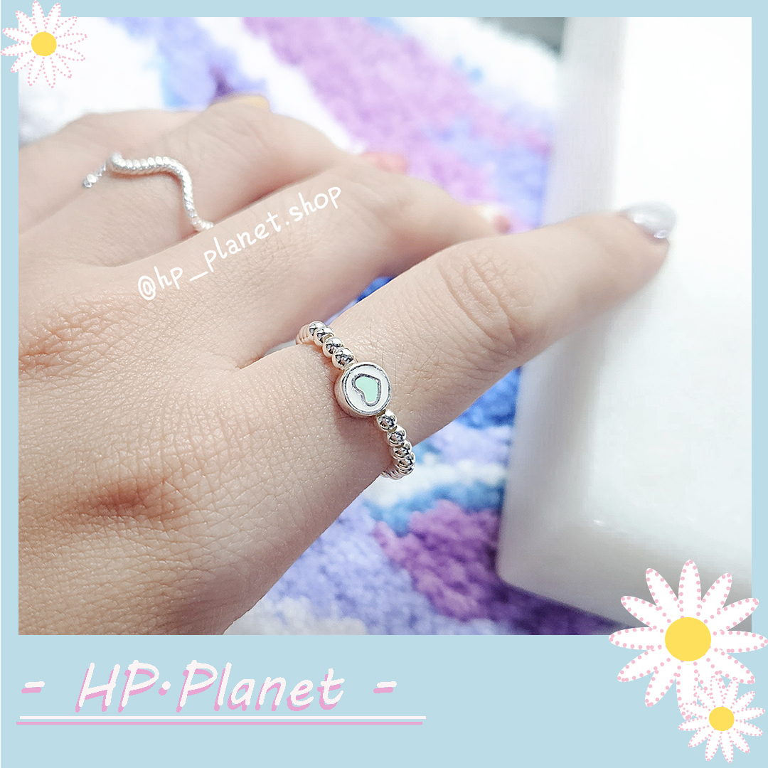 正韓 超可愛糖果愛心彈性925純銀戒