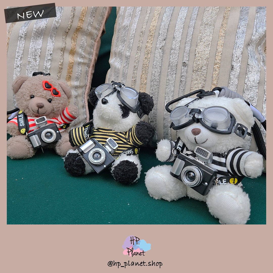 旅遊相機小熊包包玩偶吊飾 旅遊相機小熊包包玩偶吊飾