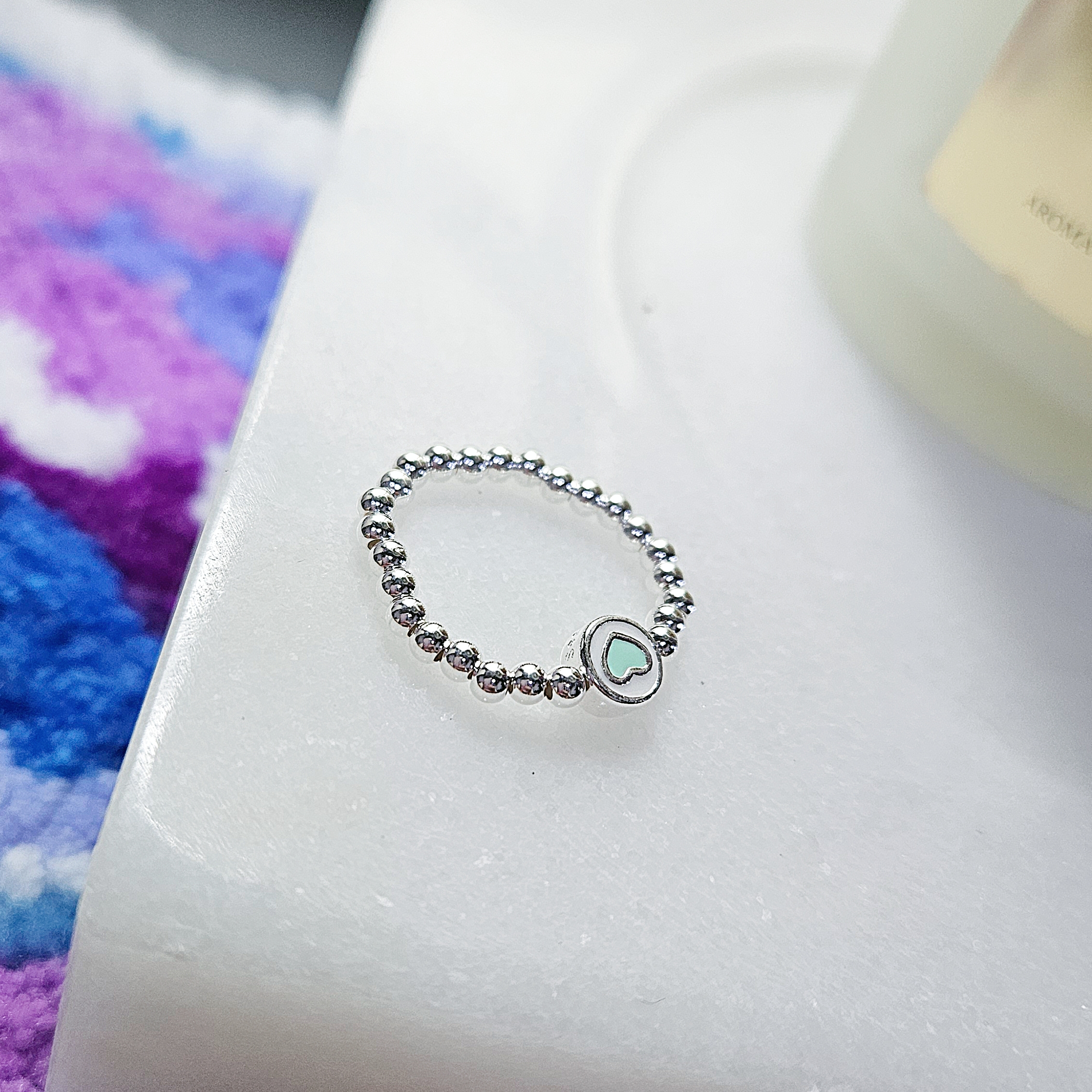 正韓 超可愛糖果愛心彈性925純銀戒