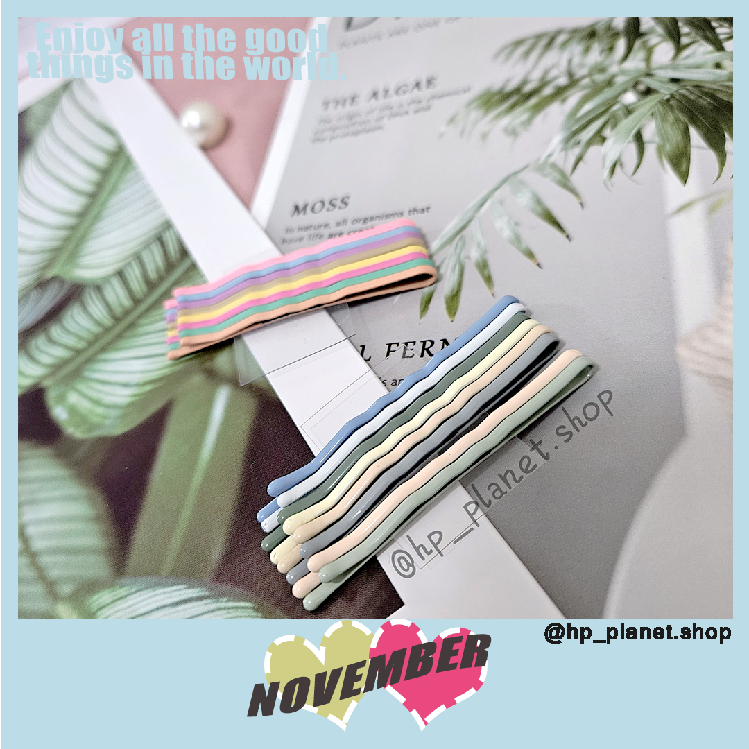 多巴胺色系一字夾8入組