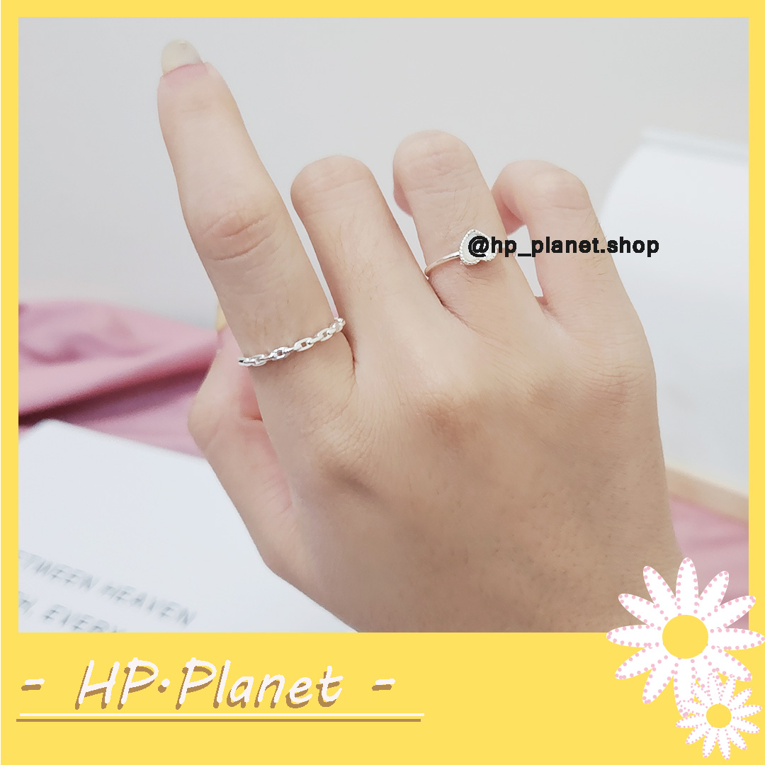 韓國 簡約風環環相扣925純銀戒指