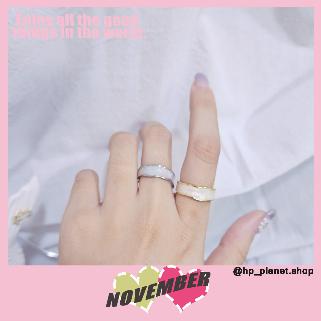 滴膠不規則925純銀戒