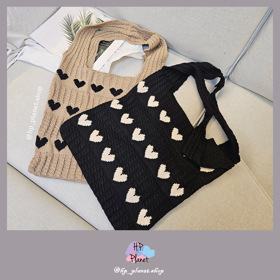 百搭必備愛心鉤織外出肩背包 百搭必備愛心鉤織外出肩背包