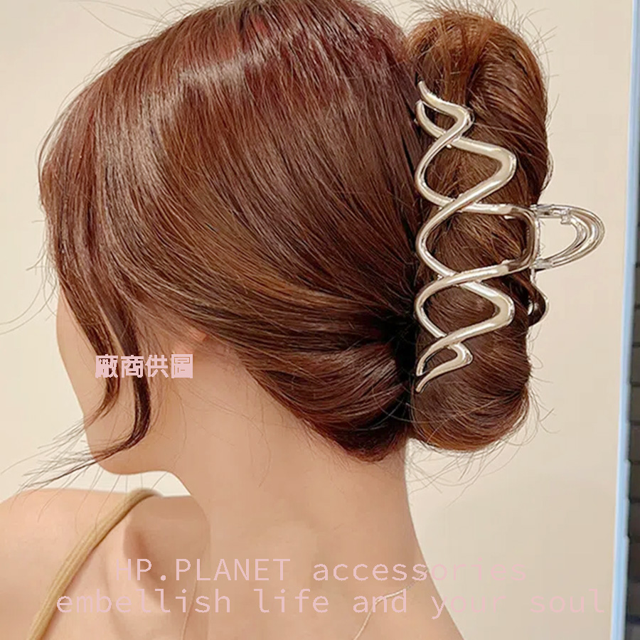 12cm大髮量交錯波浪抓夾